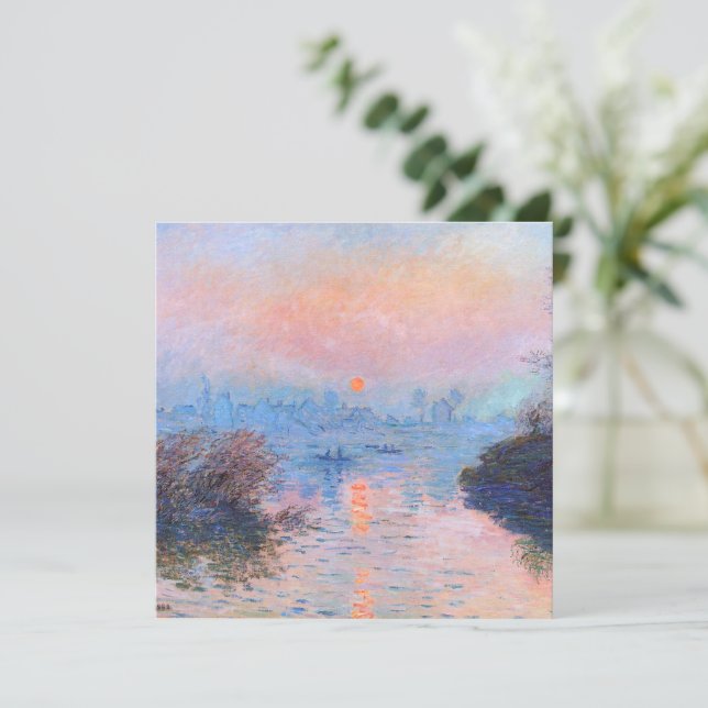 Coucher de soleil sur la Seine Claude Monet (Debout devant)