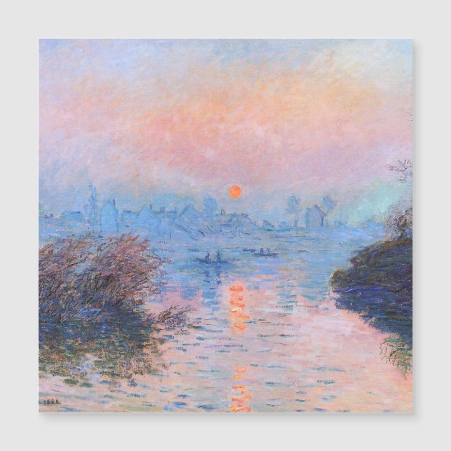 Coucher de soleil sur la Seine Claude Monet (Devant)
