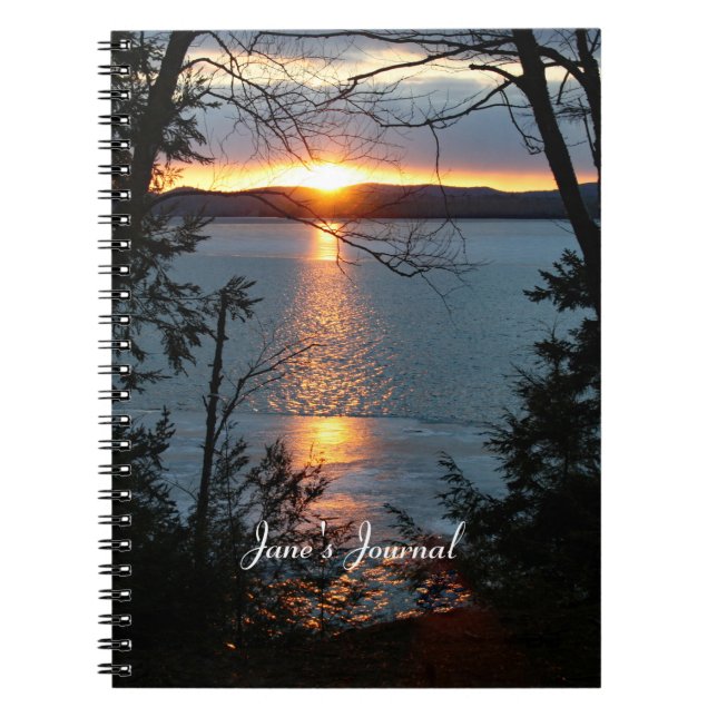 Coucher De Soleil Sur Le Carnet Spiral Du Lac Fore (Devant)