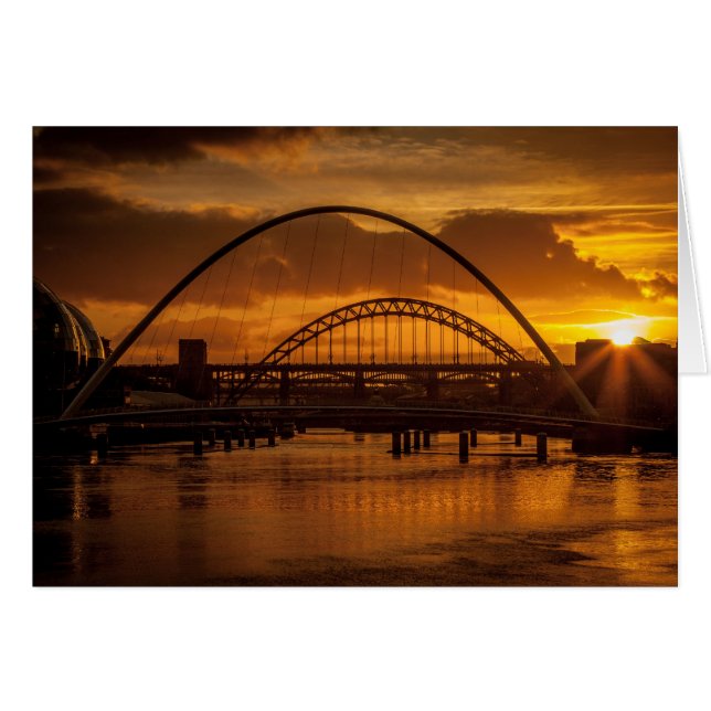 Coucher de soleil sur le Tyne (Devant horizontal)