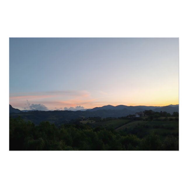 Coucher de soleil sur les Carpates – Photographie  (Devant)