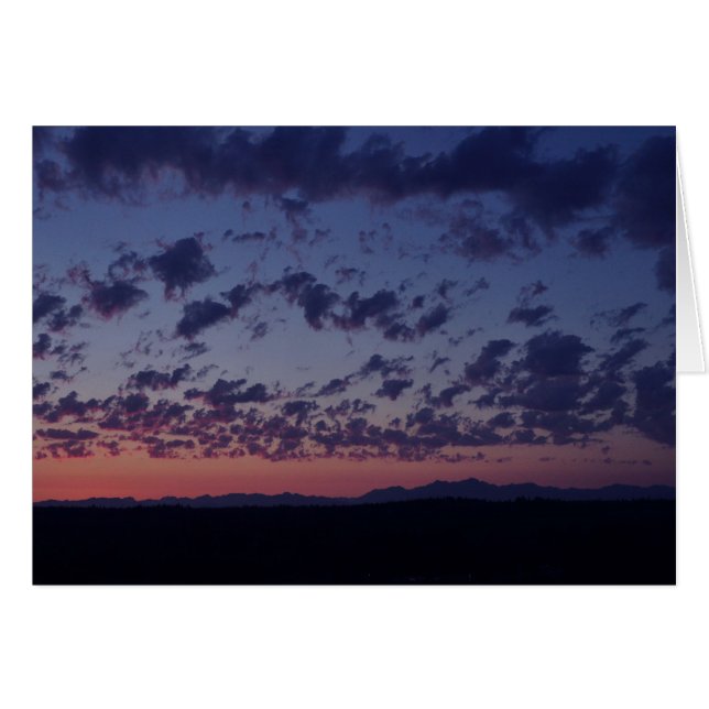 Coucher de soleil sur les montagnes olympiques (Devant horizontal)