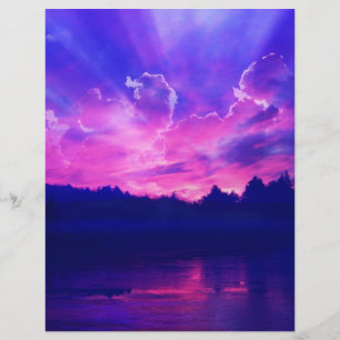 Coucher de soleil sur l'horizon