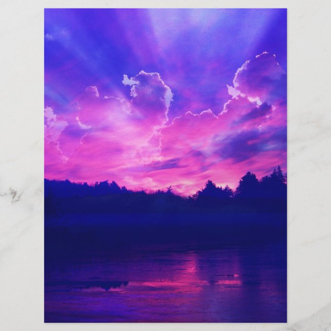 Coucher de soleil sur l'horizon (Devant)