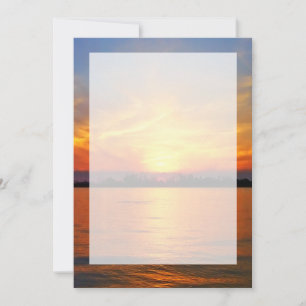 Coucher de soleil sur l'océan avec superposition d