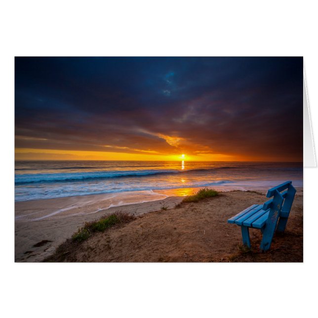 Coucher de soleil sur l'océan Pacifique (Devant horizontal)