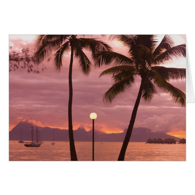 Coucher de soleil sur Moorea depuis Sofitel Maeva  (Devant horizontal)