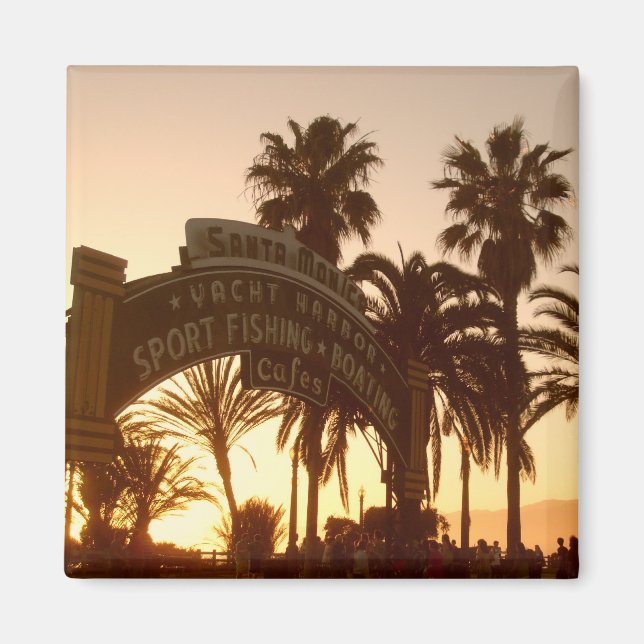 Coucher de soleil sur Père Noël Monica Magnet (Devant)