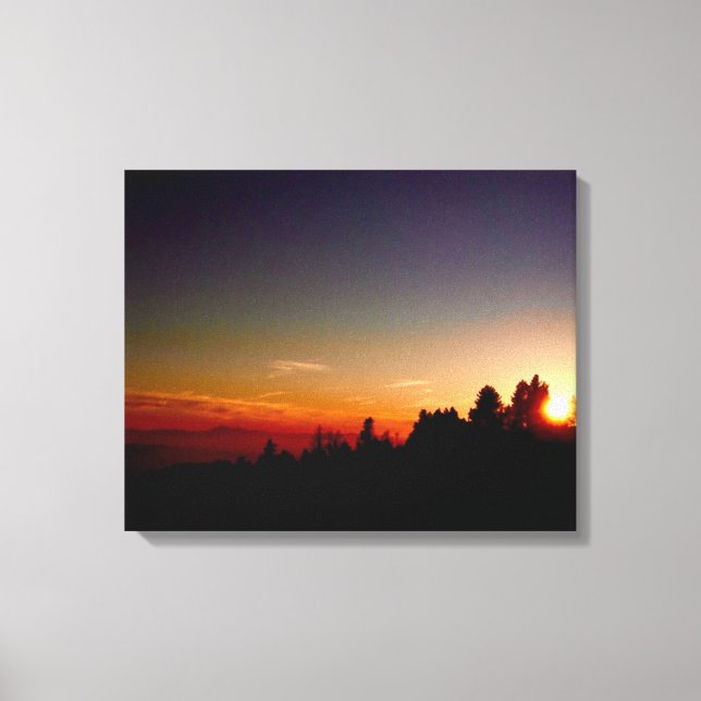 Coucher de soleil sur toile (Recto)