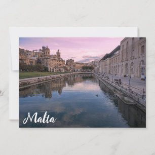 Coucher de soleil sur un petit canal à Cospicua, M