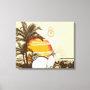 Coucher de soleil - Toile enveloppée