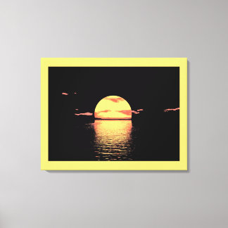 Coucher de soleil vintage - Toile enveloppée