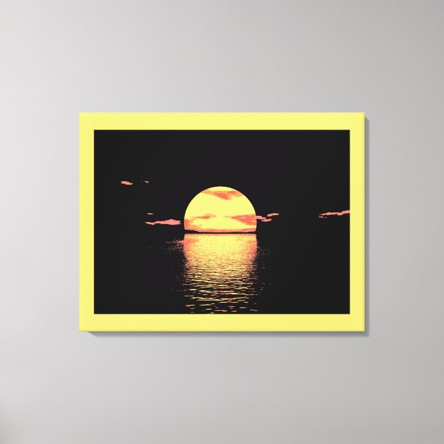 Coucher de soleil vintage - Toile enveloppée (Recto)