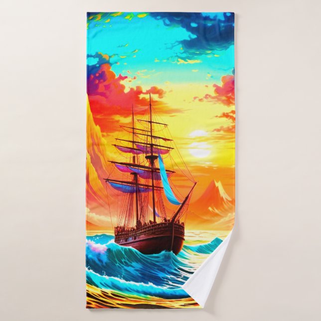 Coucher du soleil (Serviette de bain)