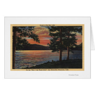 Coucher du soleil au lac big Bear
