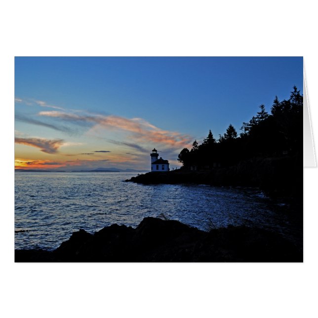 Coucher du soleil au parc d'état de Lime Kiln Pt (Devant horizontal)