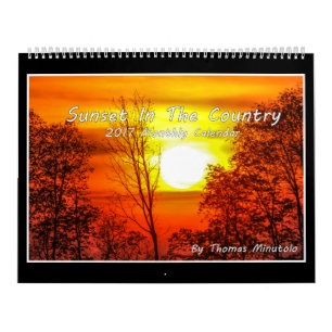 Coucher du soleil dans le calendrier du pays 2017