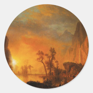 Coucher du soleil dans les autocollants des