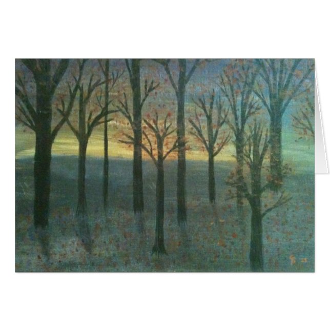Coucher du soleil d'automne (Devant Horizontal)