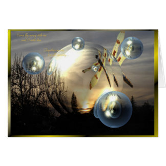 Coucher du soleil de libellule