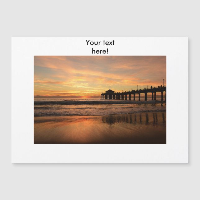 Coucher du soleil de plage de pilier (Devant)