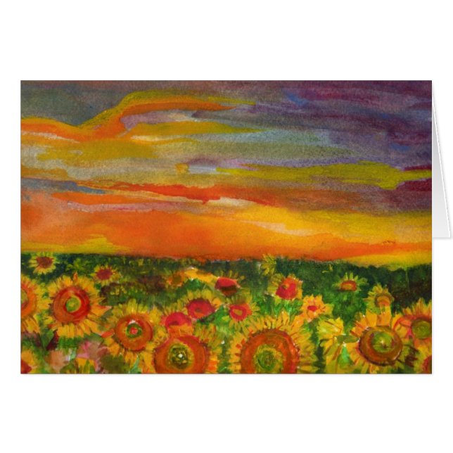 Coucher du soleil de tournesol (Devant horizontal)
