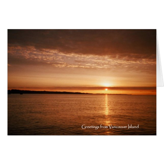 Coucher du soleil d'île de Vancouver (Devant horizontal)