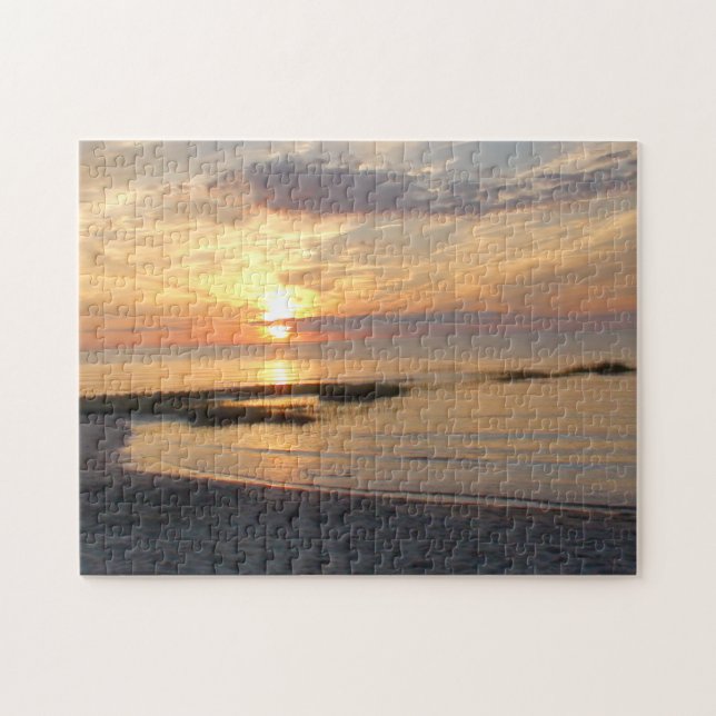 Coucher du soleil magnifique au-dessus de puzzle (Horizontal)