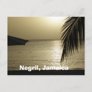 Coucher du soleil : Negril, Carte postale Jamaïque