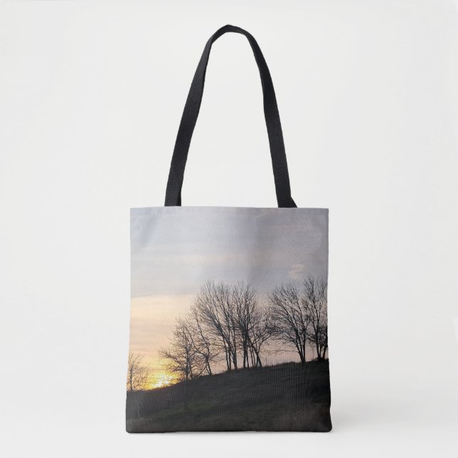 Coucher du soleil sur la colline - Sac fourre-tout (Devant)