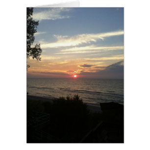 Coucher du soleil sur le lac Michigan