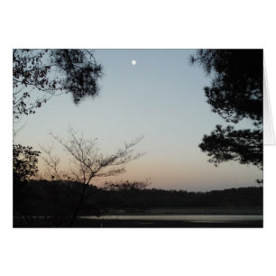 Coucher le soleil, lever la lune sur le lac Arrowh