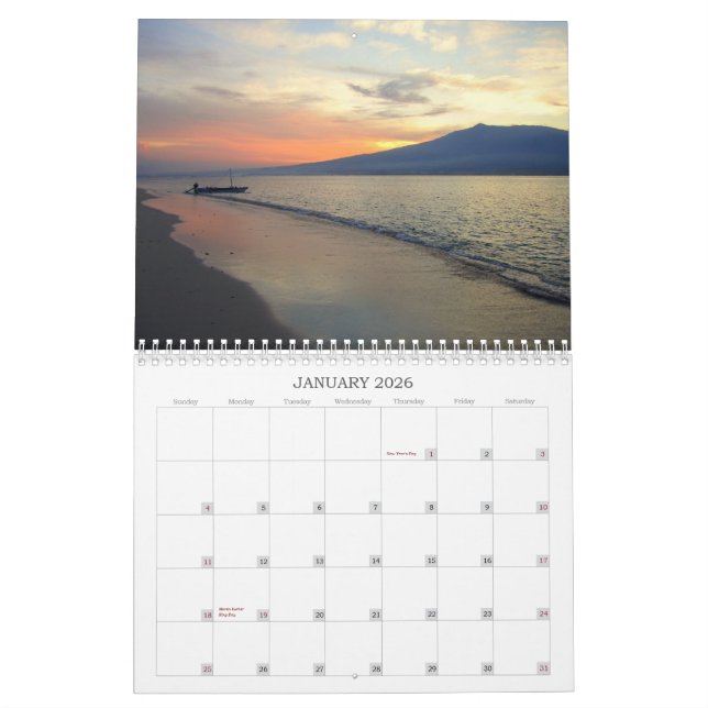 Couchers du soleil de calendrier d'Asie du Sud-Est (Jan 2026)