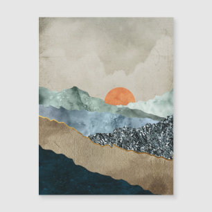 Couches de montagne texturées avec rayonnement de