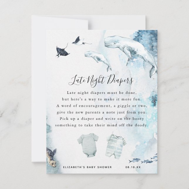 Couches de nuit tardive | Jeu de Baby Shower (Devant)