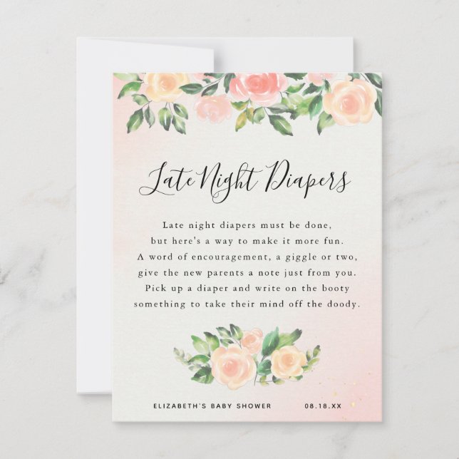 Couches de nuit tardive | Jeu de Baby Shower (Devant)