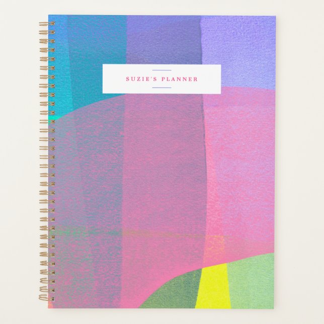 Couches peintes Pink Planificateur personnalisé (Devant)