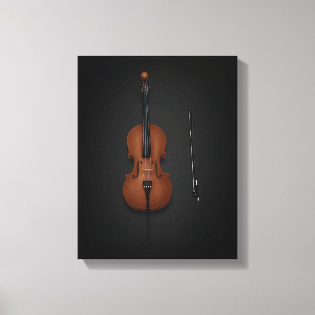 Coucou & Bow côte à côte sur toile noire 11x14 (Recto)