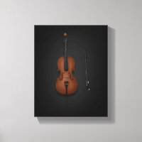 Coucou & Bow côte à côte sur toile noire 8x10