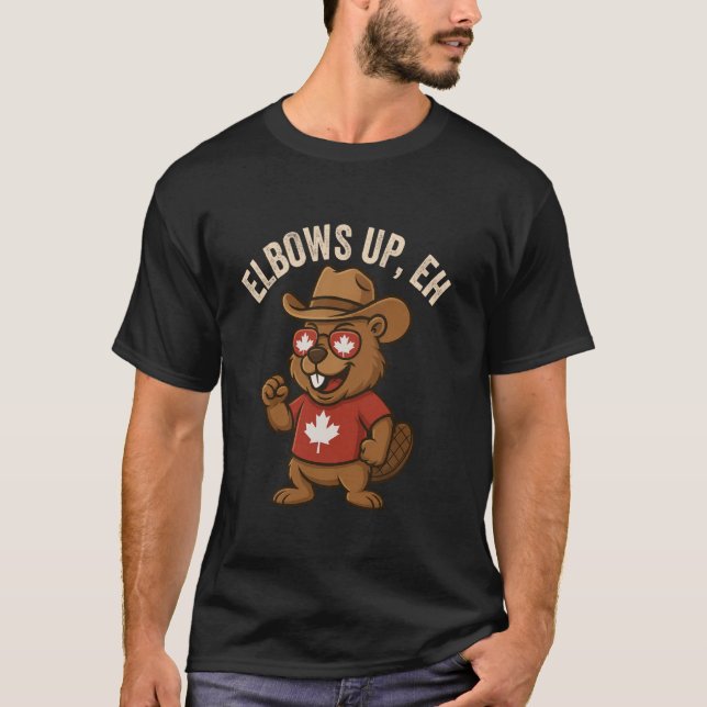 Coudes levés Eh Castor Chapeau de Cowboy TShirt Dr (Devant)