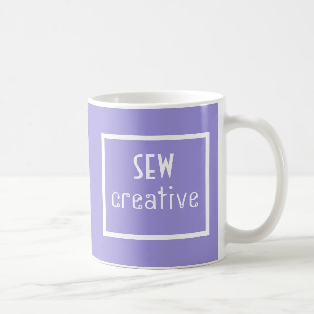 Coudre Des Mots Créatifs Coudre Mug De Café Violet (Droite)