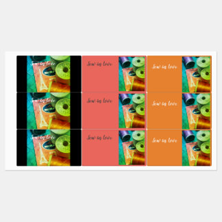 Coudre en Étiquettes amoureux