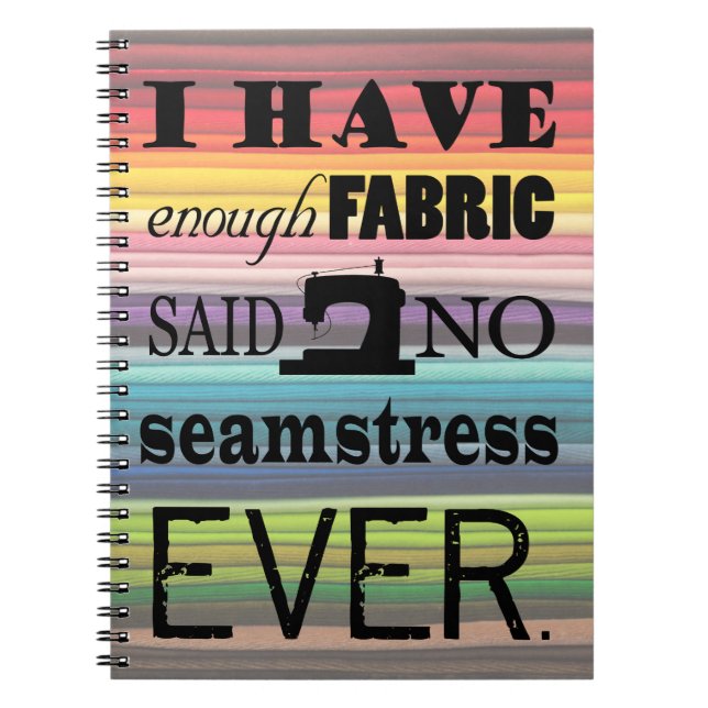 Coudre Pas Suffisamment Carnet Fabric Artisanat (Devant)