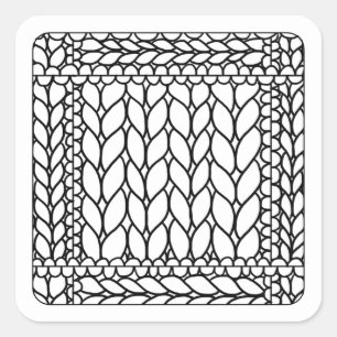 COULER VOTRE PROPRE Knit Purl Stickers petit Carré