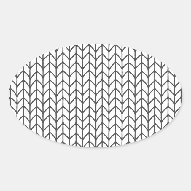 COULER VOTRE PROPRE Stickers Tricot ovale (Devant)