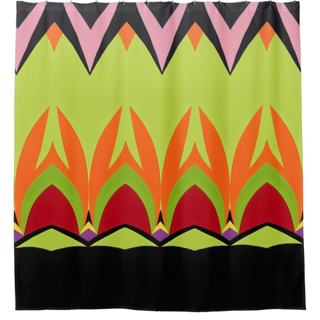 Couleur Abstrait motif bold Douche rideau (Devant)
