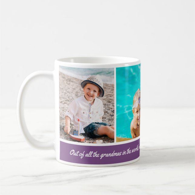 Couleur Arrière - plan personnalisée 3 Photo Mug (Gauche)