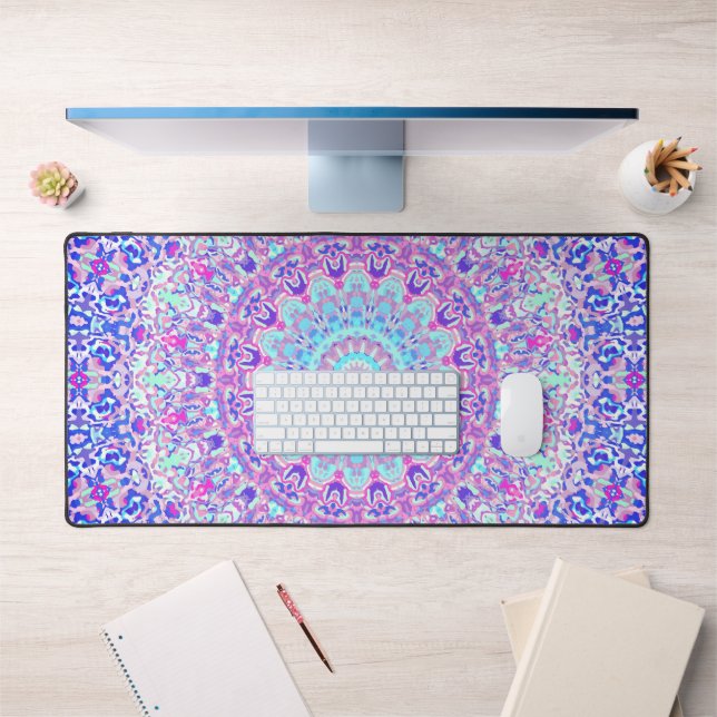 Couleur audacieuse Mandala bohème groovy éclectiqu (Bureau 1)