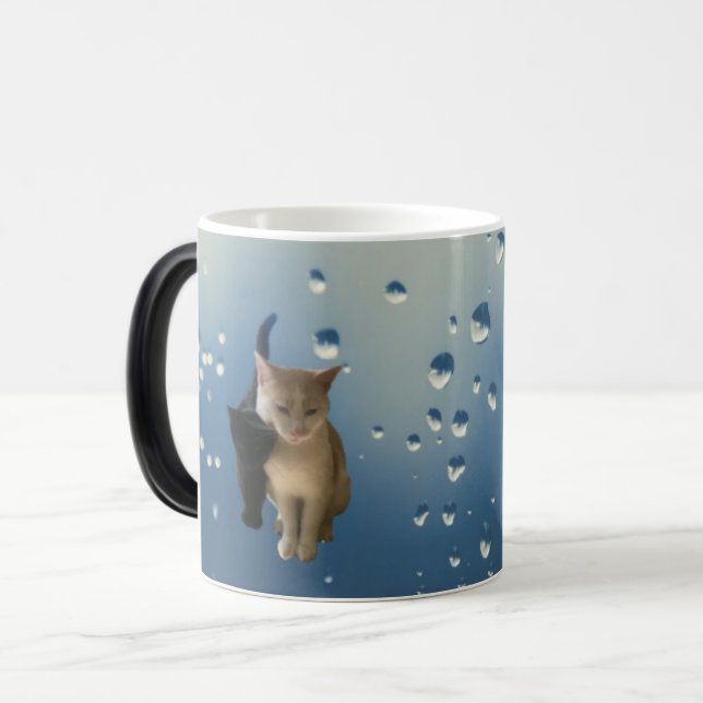 Couleur changeant la tasse avec l'image du chat (Devant gauche)