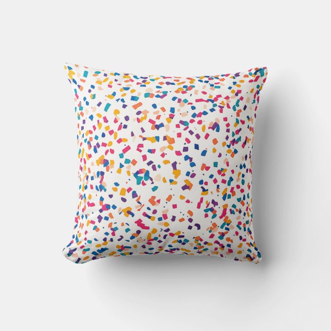 Couleur Confetti Enfants Jetant Oreiller (Recto)